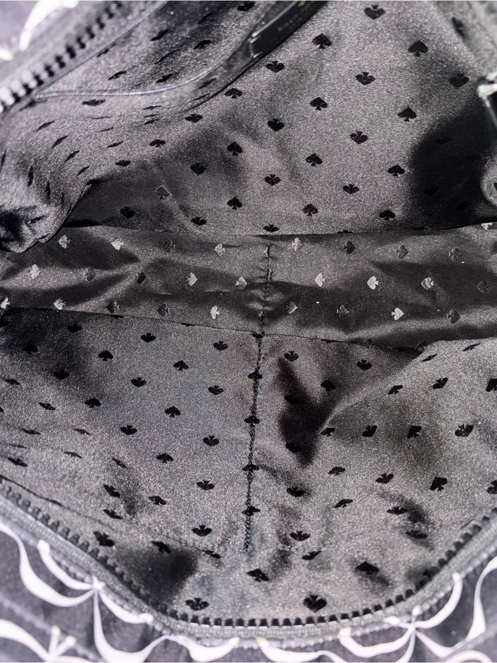 Kate Spade Black and White Bow large Tote